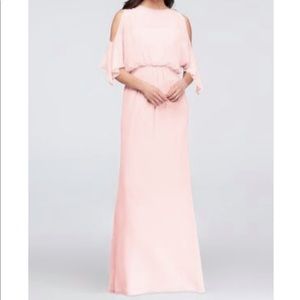 David’s Bridal Plus Size Floor Length Blush Formal Gown - Size 18